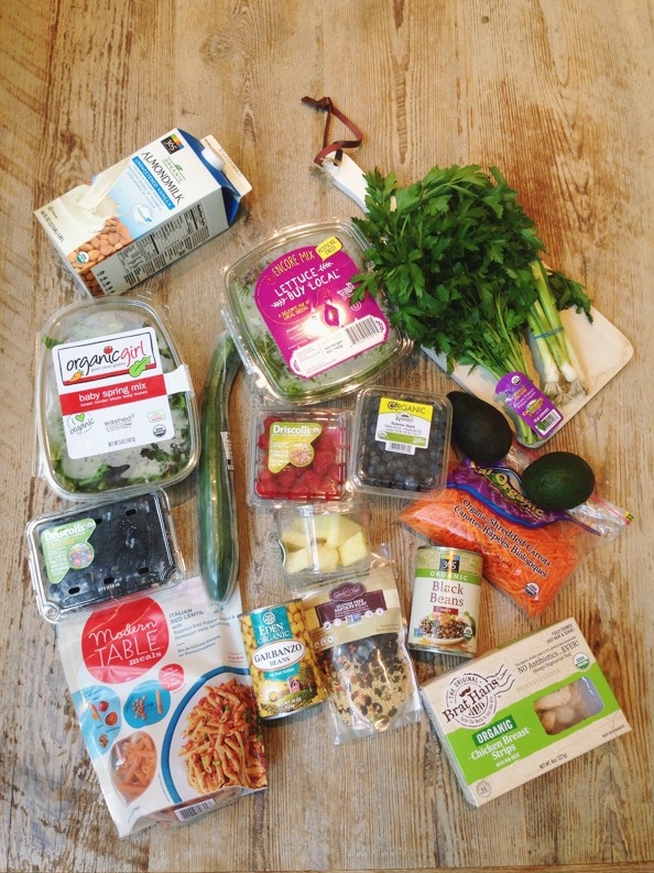 An example list of ingredients